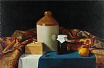 TABLE TOP STILL LIFE by Ian McAllister at Ross's Online Art Auctions