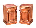 PAIR OF MAHOGANY BEDSIDE PEDESTALS at Ross's Online Art Auctions