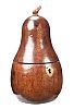 FRUITWOOD PEAR SHAPED TEA CADDY at Ross's Online Art Auctions