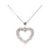 18CT WHITE GOLD DIAMOND HEART NECKLACE at Ross's Online Art Auctions