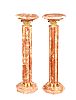 FINE PAIR OF PINK MARBLE COLUMNS at Ross's Online Art Auctions