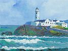 STORMY SEAS AT FANAD LIGHTHOUSE, DONEGAL by Sean Lorinyenko at Ross's Online Art Auctions