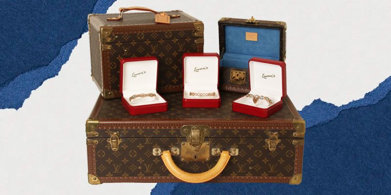 Sold at Auction: Louis Vuitton, LOUIS VUITTON LEATHER ARCHIVE BRACELET